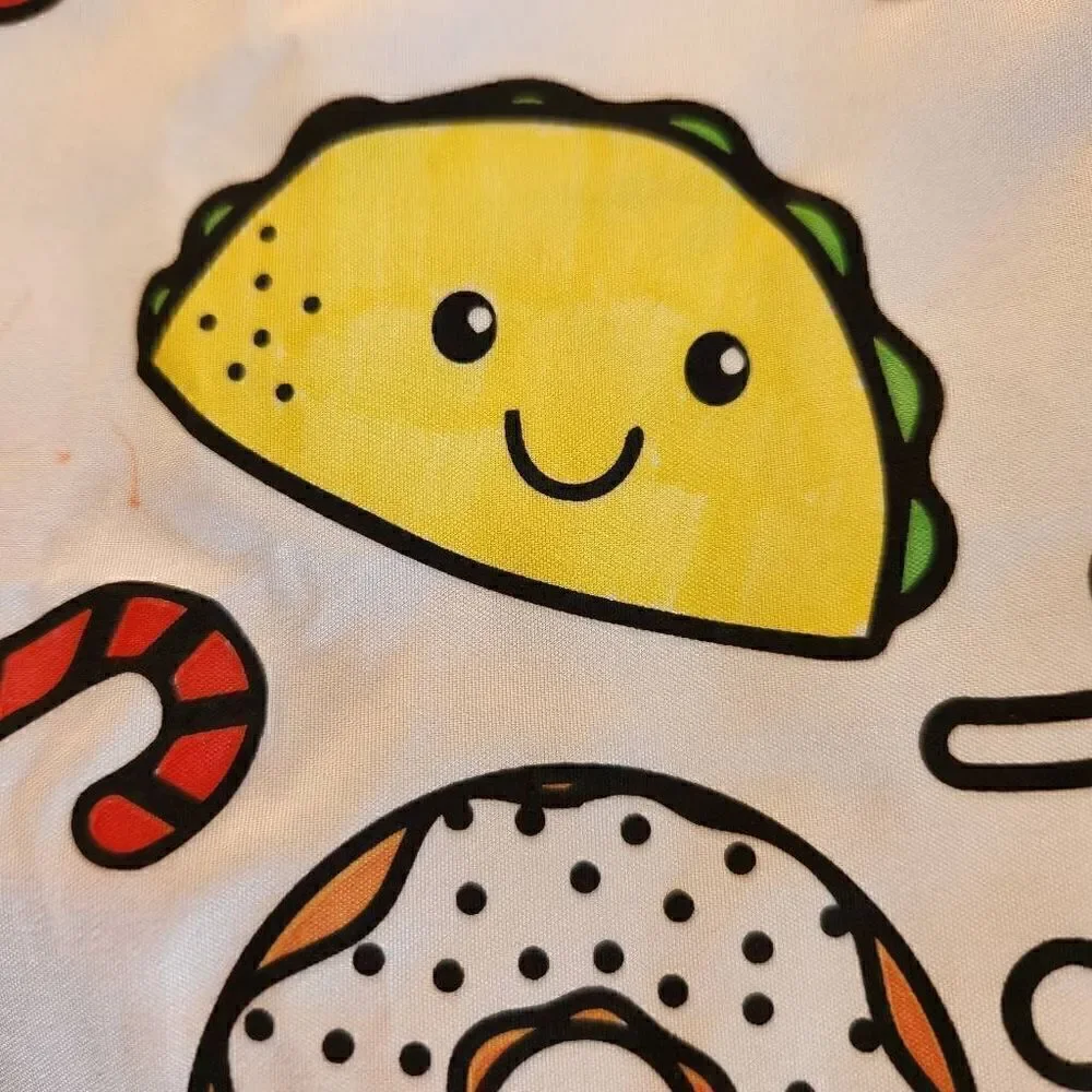 Girl youth pillowcase cute ice cream cone junk food print coloring diy